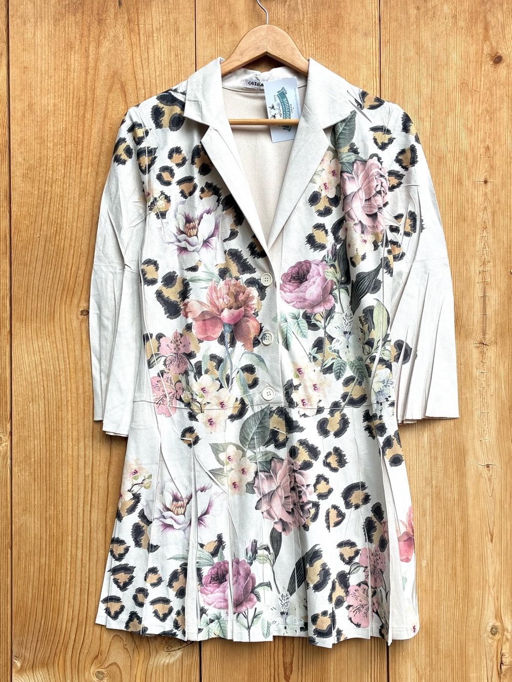 Origami Floral Cardigan Lightweight Jacket Sz Small